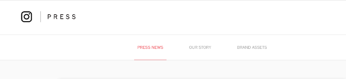 Instagram's press page